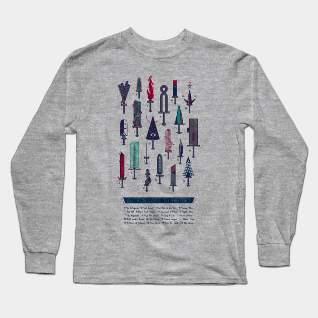 Swords Lost to History Long Sleeve T-Shirt by againstbound